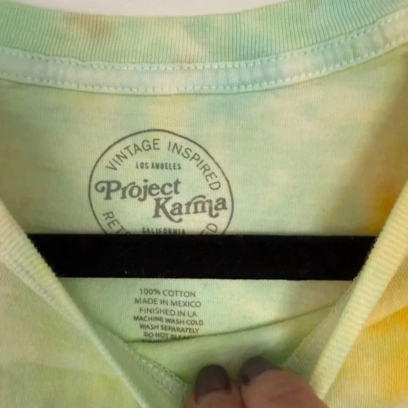 NWT PROJECT KARMA TIE DYE HAVANA RETRO  T-SHIRT delivery bag is tag  sz l - Picture 3 of 4